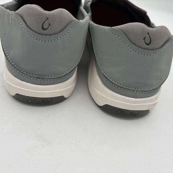 Olukai Lae'Ahi Mens Size 13 Shoes Poi Gray Mesh Slip On Beach Sneakers - Picture 6 of 15